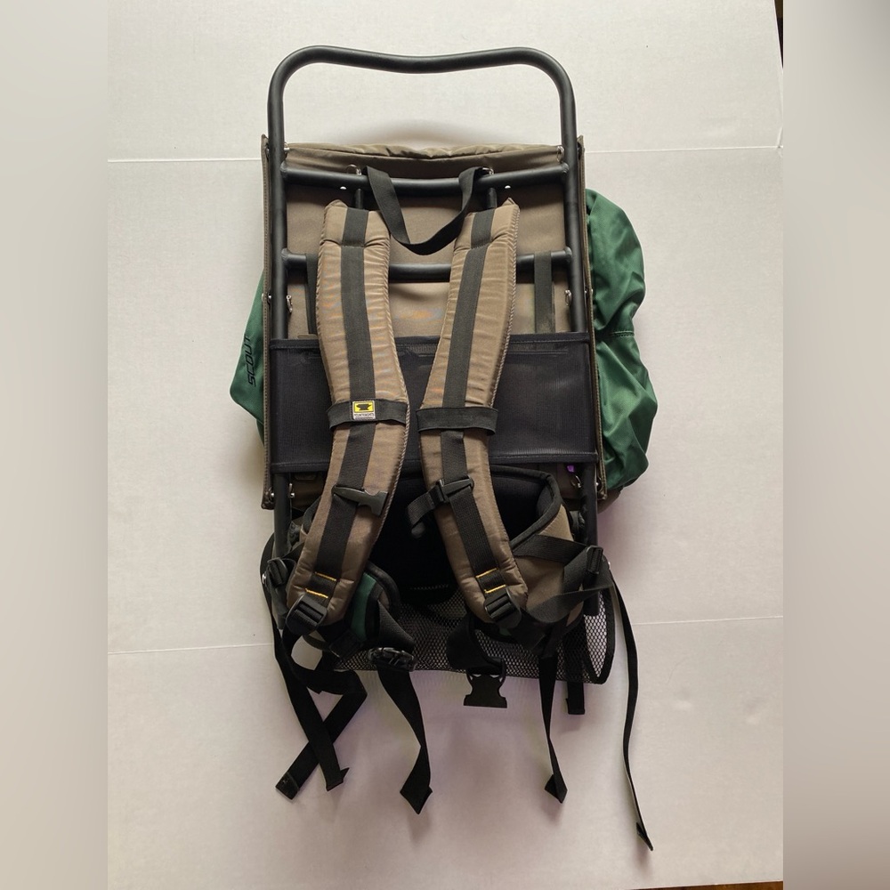 Mountainsmith Vintage Green and Brown Hiking Backpack with External Frame - Picture 7 of 12